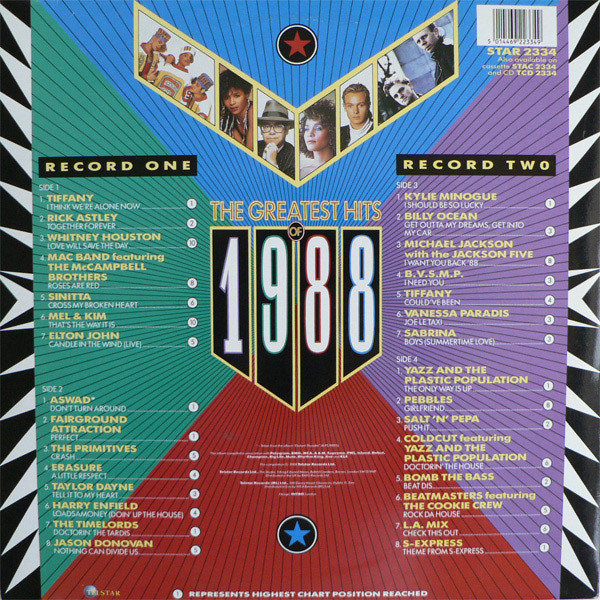 Various - The Greatest Hits Of 1988 | Telstar (STAR 2334) - 2