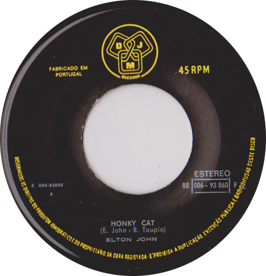 Elton John - Honky Cat | DJM Records (8E 006 93860 F) - 2 Elton John - Honky Cat | DJM Records (8E 006 93860 F) - 2