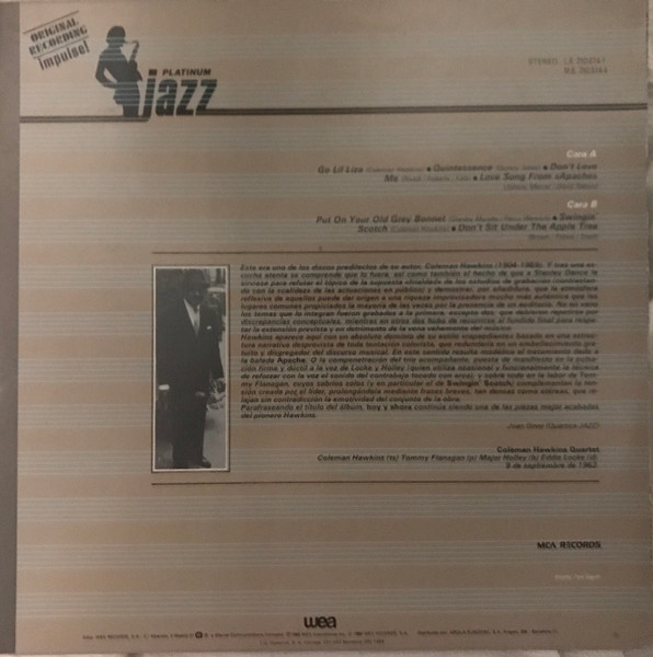 Coleman Hawkins Quartet - Today And Now | MCA Records (LB 250.614-1) - 2 Coleman Hawkins Quartet - Today And Now | MCA Records (LB 250.614-1) - 2