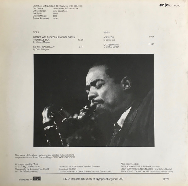 The Charles Mingus Quintet Featuring Eric Dolphy - Mingus In Europe Volume II | Enja Records (3077) - 2