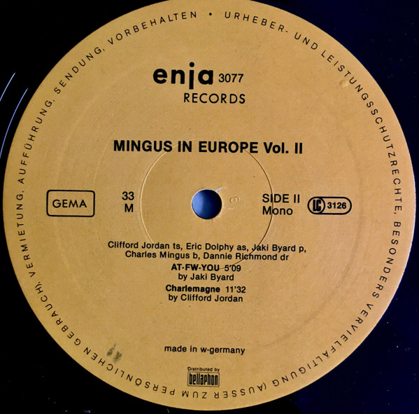 The Charles Mingus Quintet Featuring Eric Dolphy - Mingus In Europe Volume II | Enja Records (3077) - 4