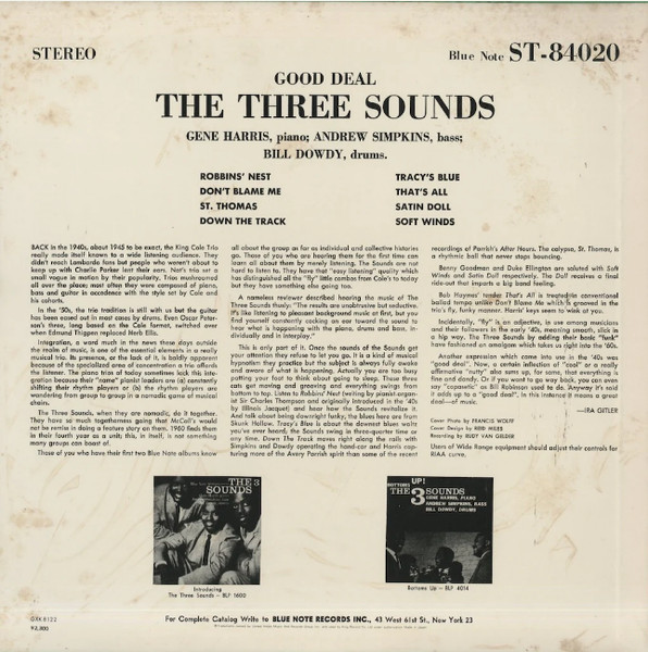 The Three Sounds - Good Deal | Blue Note (GXK 8122) - 3