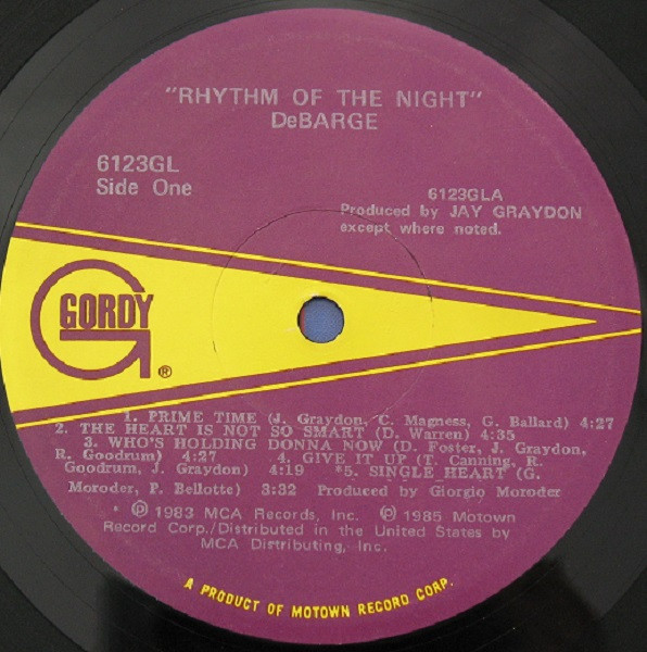 DeBarge - Rhythm Of The Night | Gordy (6123GL) - 3