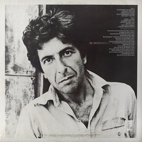 Leonard Cohen - New Skin For The Old Ceremony | CBS (SBP 234549) - 2 Leonard Cohen - New Skin For The Old Ceremony | CBS (SBP 234549) - 2