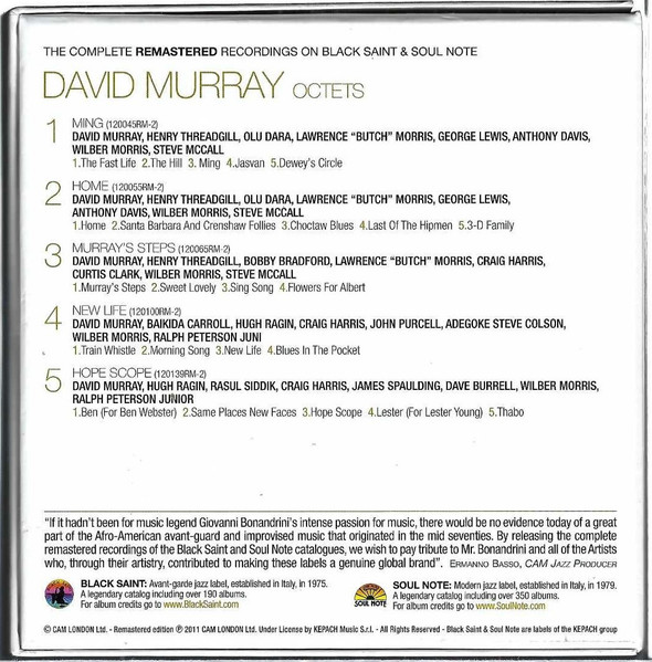 David Murray Octet - The Complete Remastered Recordings On Black Saint & Soul Note CD | Black Saint (BXS 1010) - 2 David Murray Octet - The Complete Remastered Recordings On Black Saint & Soul Note CD | Black Saint (BXS 1010) - 2