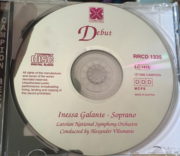 Inese Galante - Debut | Campion Records (RRCD 1335) - 3 Inese Galante - Debut | Campion Records (RRCD 1335) - 3