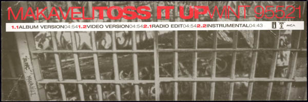 Makaveli - Toss It Up | MCA Records (WINT 95521) - 4 Makaveli - Toss It Up | MCA Records (WINT 95521) - 4