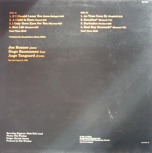 Joe Bonner Trio - New Life | SteepleChase (SCS-1239) - 2 Joe Bonner Trio - New Life | SteepleChase (SCS-1239) - 2