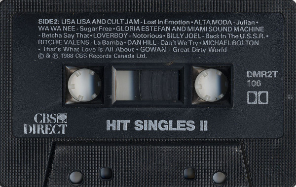 Various - Hit Singles II [Cassette] | CBS Direct (DMR2T 106) - 4