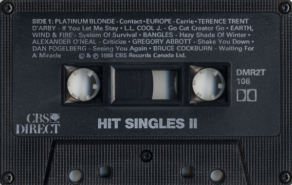 Various - Hit Singles II [Cassette] | CBS Direct (DMR2T 106) - 3