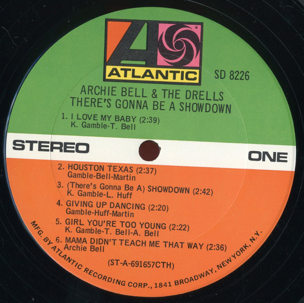 Archie Bell & The Drells - There's Gonna Be A Showdown | Atlantic (SD 8226) - 3