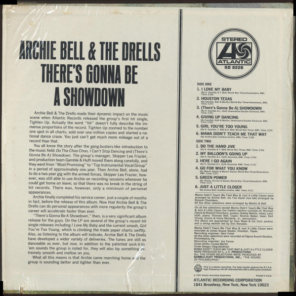 Archie Bell & The Drells - There's Gonna Be A Showdown | Atlantic (SD 8226) - 2