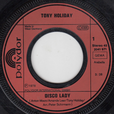 Tony Holiday - Disco Lady | Polydor (2041 971)