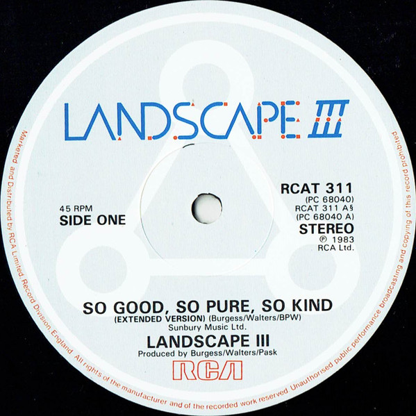 Landscape III - So Good, So Pure, So Kind | RCA (RCAT 311) - 3