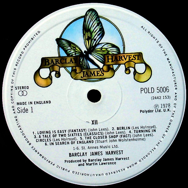 Barclay James Harvest - XII | Polydor (POLD 5006)
