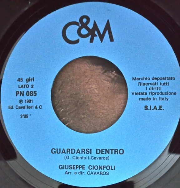Giuseppe Cionfoli - Nella Goccia Entra Il Mare / Guardarsi Dentro | Cultura & Musica (PN 085) - 4