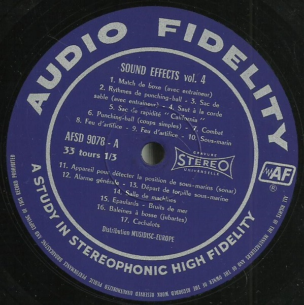 No Artist - Sound Effects, Volume 4 | Audio Fidelity (AFSD 9078) - 3 No Artist - Sound Effects, Volume 4 | Audio Fidelity (AFSD 9078) - 3