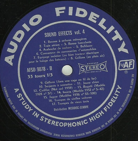 No Artist - Sound Effects, Volume 4 | Audio Fidelity (AFSD 9078) - 4 No Artist - Sound Effects, Volume 4 | Audio Fidelity (AFSD 9078) - 4