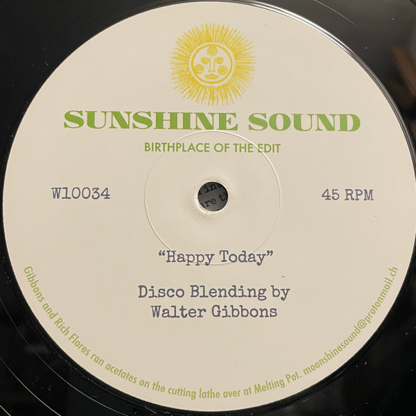 Unknown Artist - Just Like Heaven / Happy Today (Walter Gibbons Disco Blends) | Sunshine Sound (W10033, W10034) - main Unknown Artist - Just Like Heaven / Happy Today (Walter Gibbons Disco Blends) | Sunshine Sound (W10033, W10034) - main