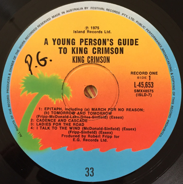 King Crimson - The Young Persons' Guide To King Crimson | Island Records (L 45653/4) - 3 King Crimson - The Young Persons' Guide To King Crimson | Island Records (L 45653/4) - 3
