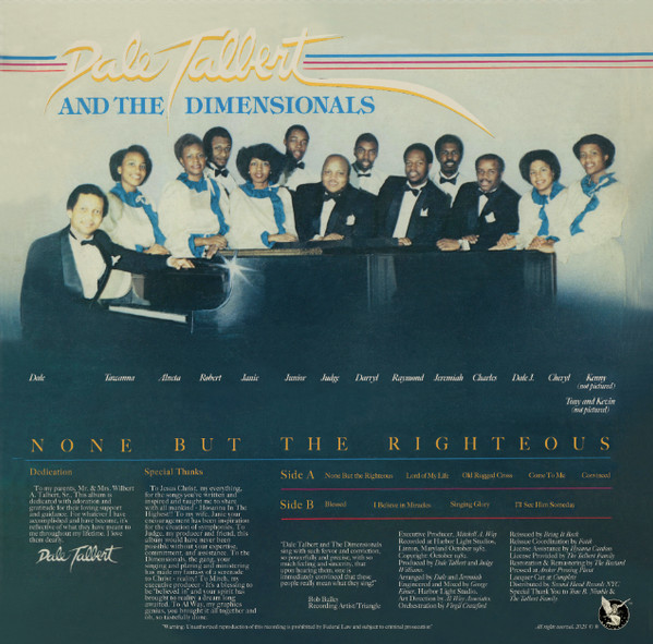 Dale Talbert And The Dimensionals - None But The Righteous | Bring It Back (BIB 02) - 2