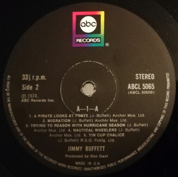 Jimmy Buffett - A1A | ABC Records (ABCL 5065) - 4