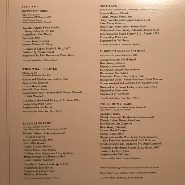 Linda Ronstadt - Linda Ronstadt Greatest Hits | Asylum Records (7ES-1092) - 3 Linda Ronstadt - Linda Ronstadt Greatest Hits | Asylum Records (7ES-1092) - 3
