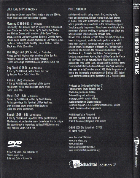 Phill Niblock - Six Films | Die Schachtel (DSV01) - 2