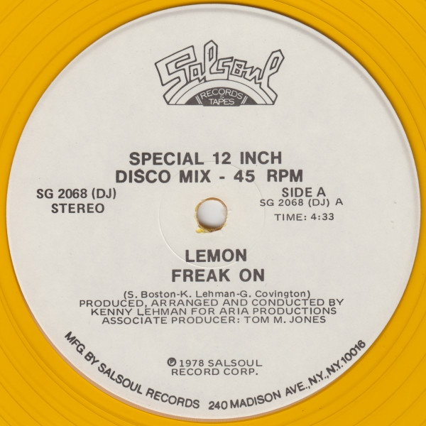 Lemon - Freak On | Salsoul Records (SG 2068 (DJ)) - main
