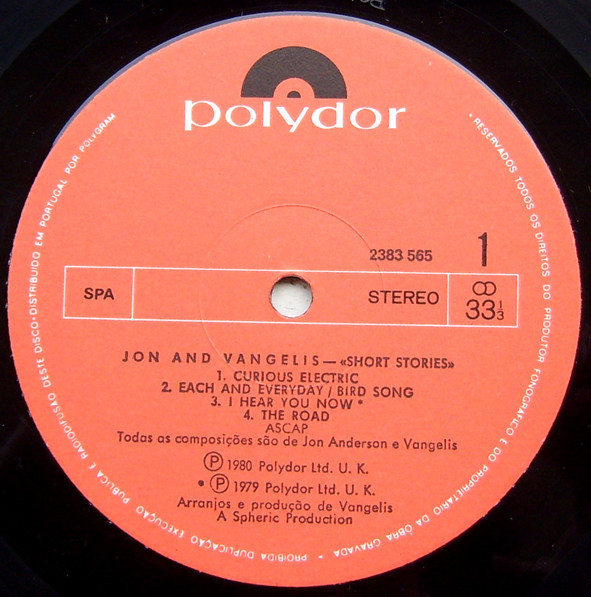 Jon & Vangelis - Short Stories | Polydor (2383 565) - 2