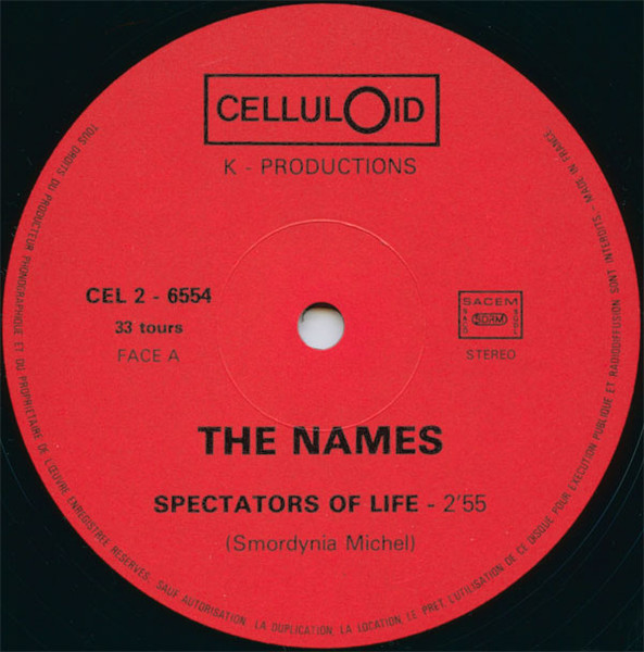 The Names - Spectators Of Life | Celluloid (CEL 2-6554) - 3