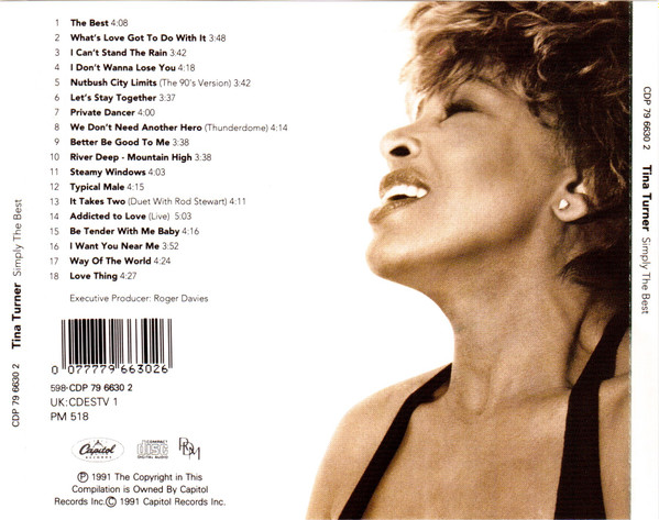 Tina Turner - Simply The Best | Capitol Records (CDP 79 6630 2) - 2