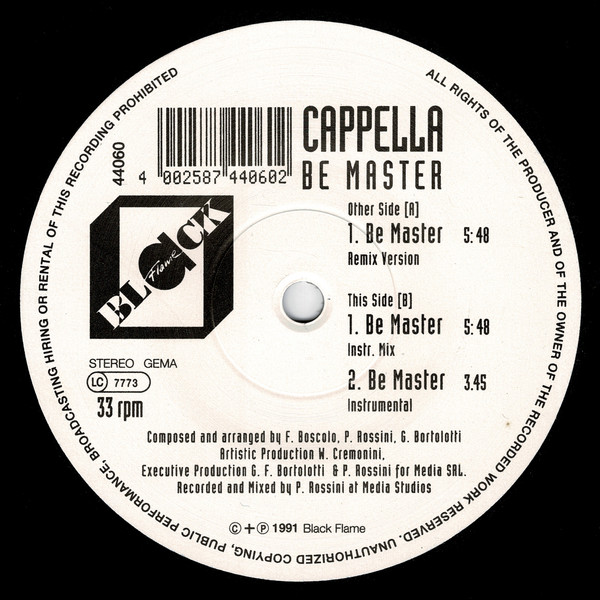 Cappella - Be Master | Black Flame (BF 44060) - main