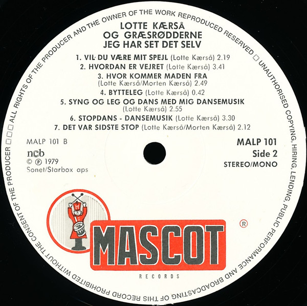 Lotte Kærså & Græsrødderne - Jeg Har Set Det Selv | Mascot Records (MALP 101) - 4 Lotte Kærså & Græsrødderne - Jeg Har Set Det Selv | Mascot Records (MALP 101) - 4