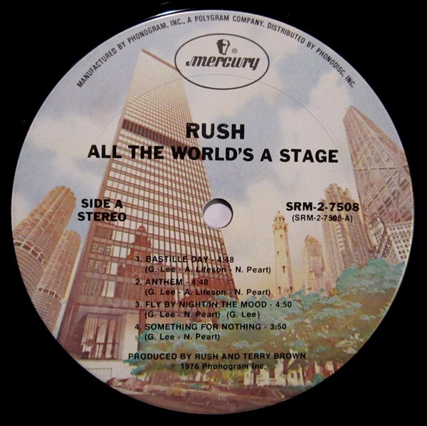 Rush - All The World's A Stage | Mercury (SRM-2-7508) - 4