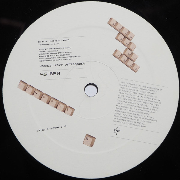 Console - Dirt On The Wire | Virgin (546704 6) - 3