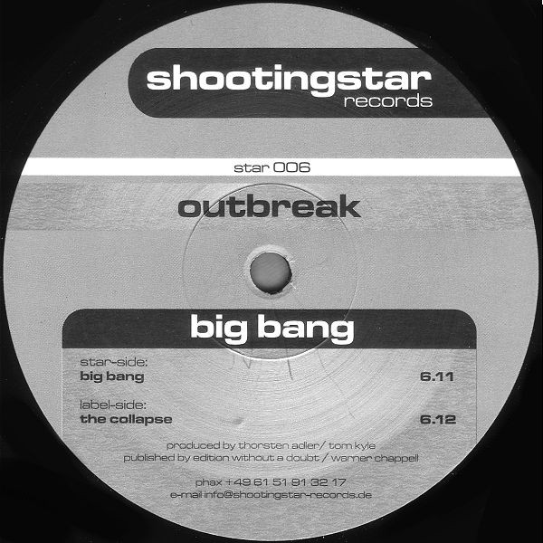 Outbreak - Big Bang | Shootingstar Records (star 006) - 3 Outbreak - Big Bang | Shootingstar Records (star 006) - 3
