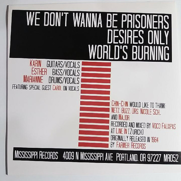 Chin-Chin - We Don't Wanna Be Prisoners | Mississippi Records (MR052) - 2