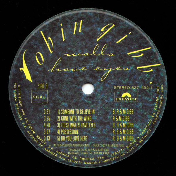 Robin Gibb - Walls Have Eyes | Polydor (827 592-1) - 4