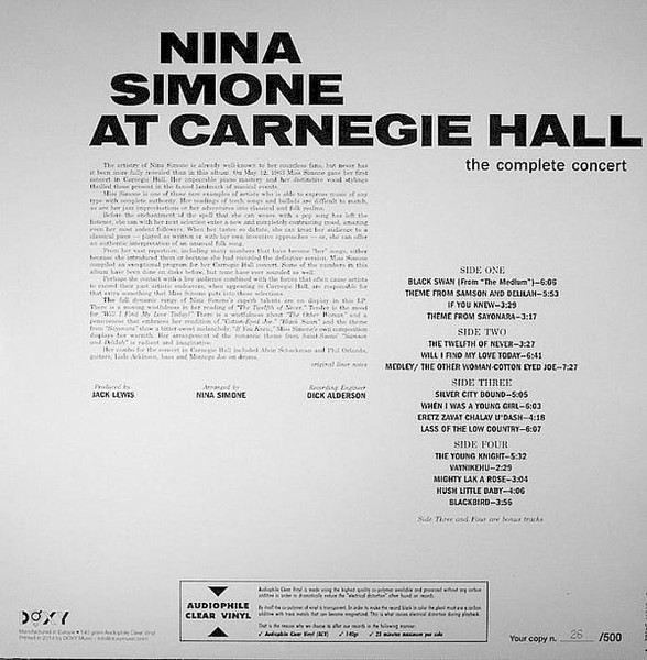 Nina Simone - At Carnegie Hall (The Complete Concert) | Doxy (ACV4002) - 2 Nina Simone - At Carnegie Hall (The Complete Concert) | Doxy (ACV4002) - 2