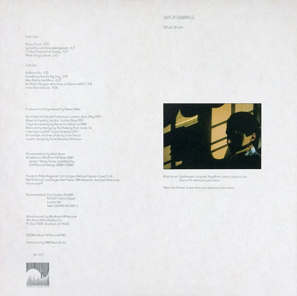 Mark Isham - Vapor Drawings | Windham Hill Records (WH-1027) - 2 Mark Isham - Vapor Drawings | Windham Hill Records (WH-1027) - 2