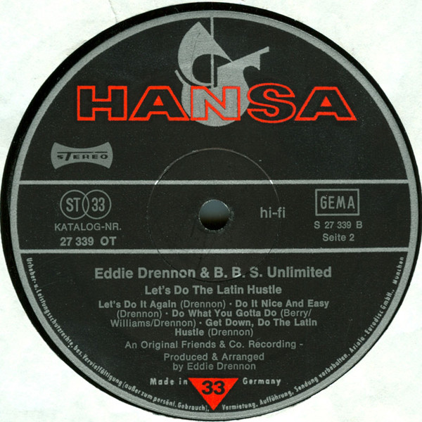 Eddie Drennon & The B.B.S. Unlimited - Let's Do The Latin Hustle | Hansa International (27 339 OT) - 2 Eddie Drennon & The B.B.S. Unlimited - Let's Do The Latin Hustle | Hansa International (27 339 OT) - 2