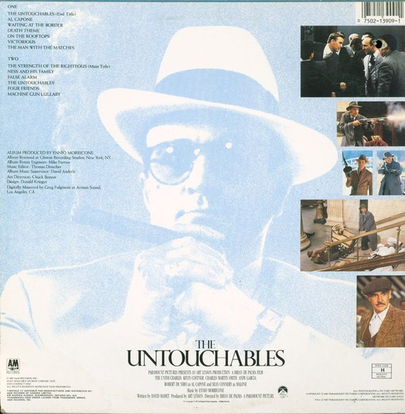 Ennio Morricone - The Untouchables (Original Motion Picture Soundtrack) [Vinyl] | A&M Records (SP-3909) - 2