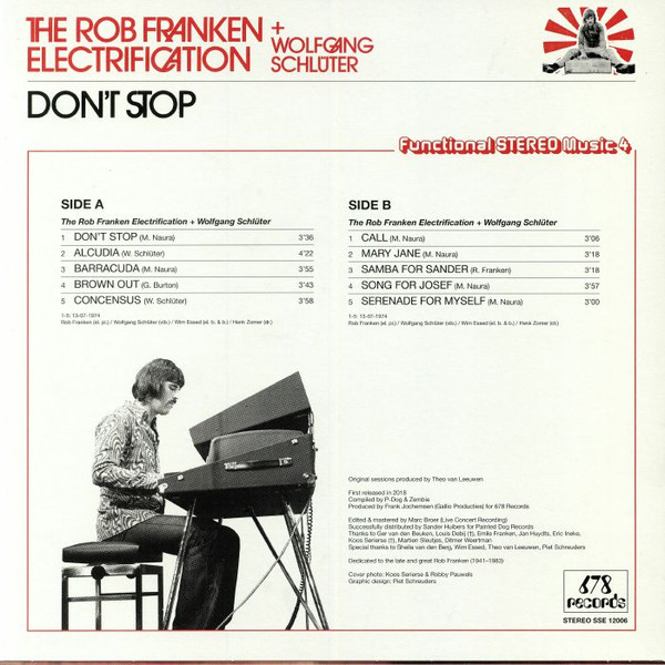 Rob Franken + Wolfgang Schlüter - Don't Stop | 678 Records (SSE 12006) - 3