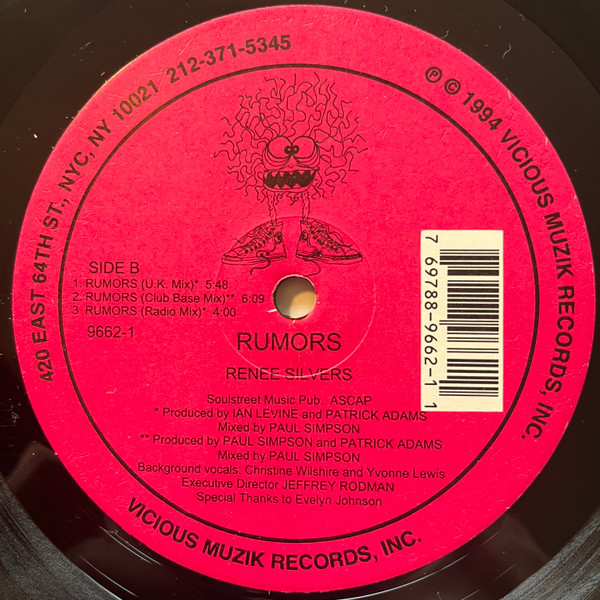 Renee Silvers - Rumors | Vicious Muzik Records (9662-1) - 2