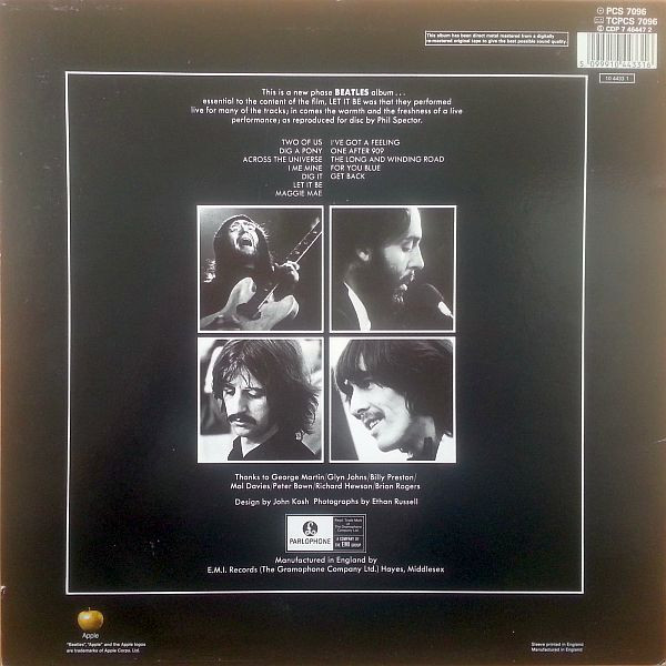The Beatles - Let It Be | Apple Records (PCS 7096) - main