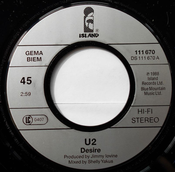 U2 - Desire | Island Records (111 670) - 3 U2 - Desire | Island Records (111 670) - 3