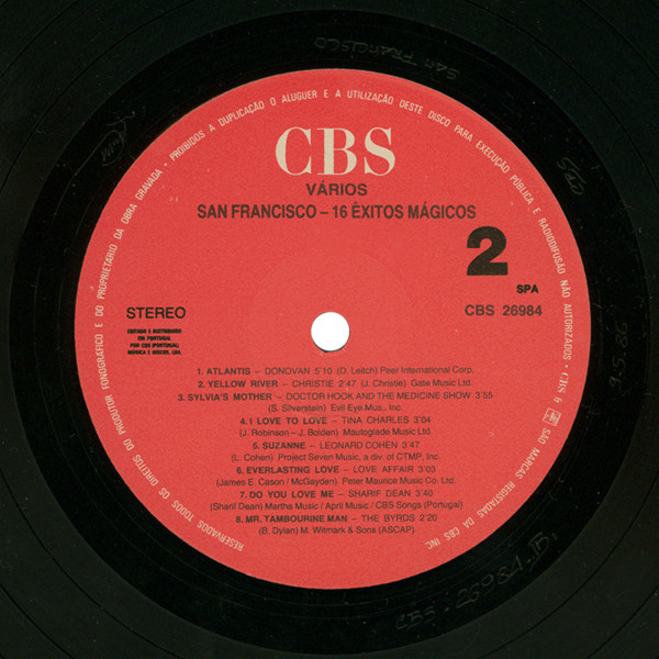 Various - San Francisco (16 Êxitos Mágicos) | CBS (26984) - 4