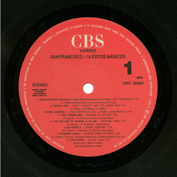 Various - San Francisco (16 Êxitos Mágicos) | CBS (26984) - 3
