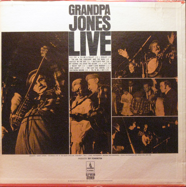 Grandpa Jones - Live | Monument (SLP 18138) - 2 Grandpa Jones - Live | Monument (SLP 18138) - 2
